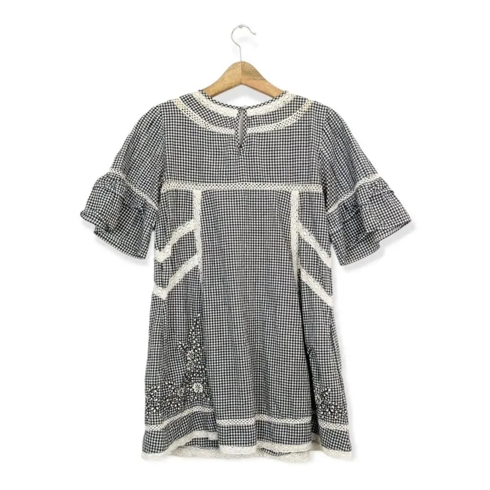 Free People Black & White Sunny Day Shirt Dress